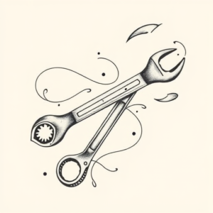 Feminine Wrench Tattoo