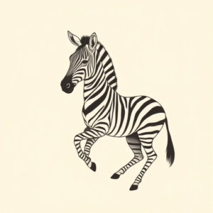 Feminine Zebra Tattoo