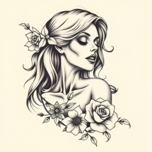 Feminine Zombie Tattoo