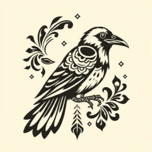 Filipino Crow Tattoo