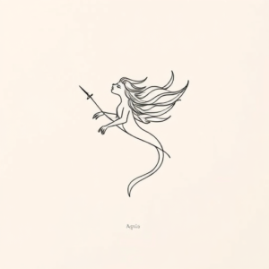 Fine Line Aquarius Tattoo