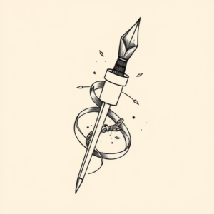 Fine Line Ares Tattoo