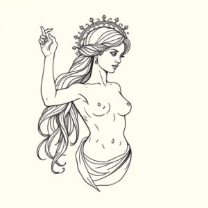 Fine Line Artemis Tattoo