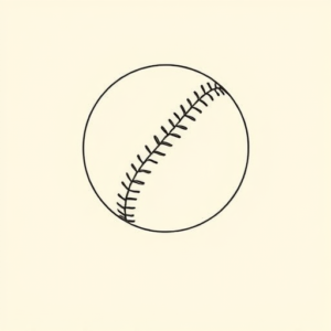 Fine Line Baseball Tattoo