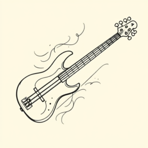 Fine Line Bass Tattoo