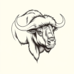 Fine Line Buffalo Tattoo