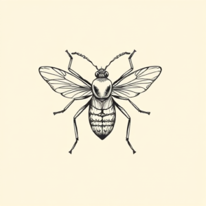 Fine Line Bug Tattoo