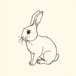 Fine Line Bunny Tattoo