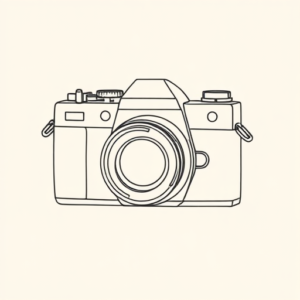 Fine Line Camera Tattoo
