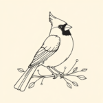 Fine Line Cardinal Tattoo