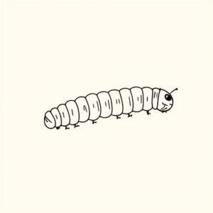Fine Line Caterpillar Tattoo