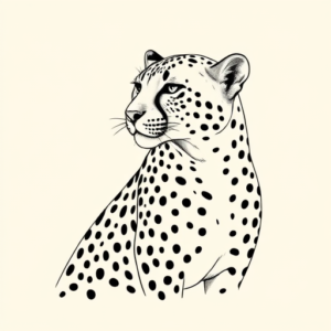 Fine Line Cheetah Tattoo