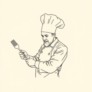 Fine Line Chef Tattoo