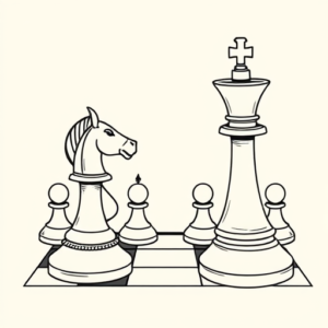 Fine Line Chess Tattoo