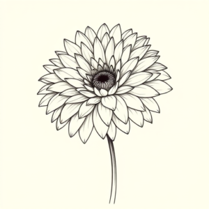 Fine Line Chrysanthemum Tattoo