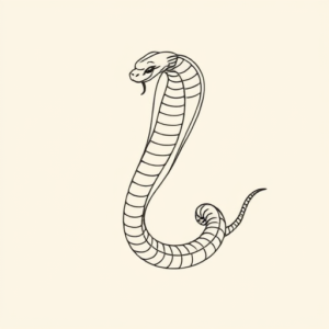 Fine Line Cobra Tattoo