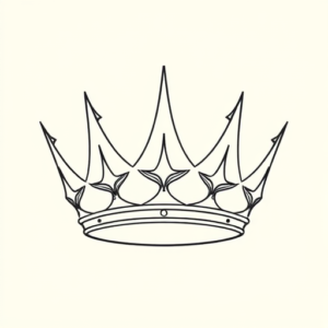 Fine Line Crown Tattoo
