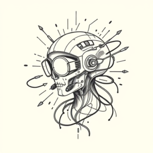 Fine Line Cyber Tattoo