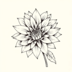 Fine Line Dahlia Tattoo