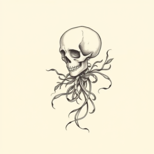 Fine Line Death Tattoo