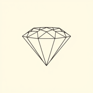 Fine Line Diamond Tattoo