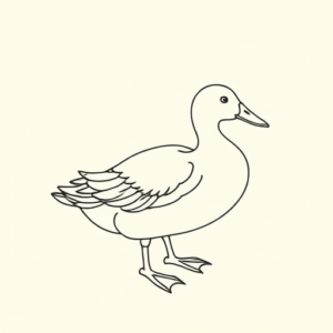 Fine Line Duck Tattoo
