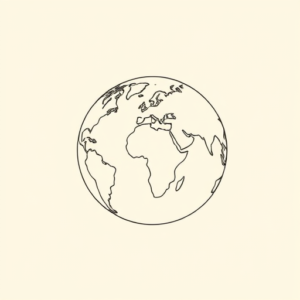 Fine Line Earth Tattoo