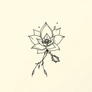 Fine Line Emerald Tattoo