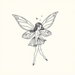 Fine Line Fairy Tattoo