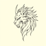 Fine Line Fenrir Tattoo