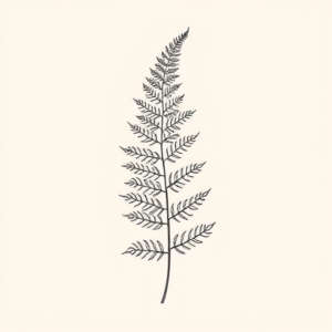 Fine Line Fern Tattoo