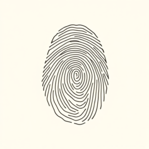 Fine Line Fingerprint Tattoo
