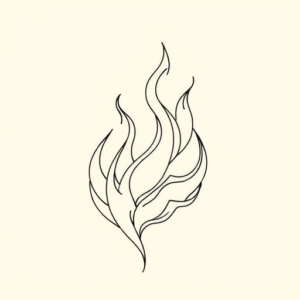 Fine Line Fire Tattoo