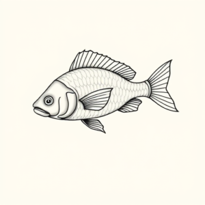 Fine Line Fish Tattoo