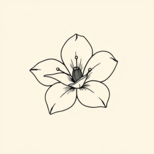 Fine Line Gardenia Tattoo
