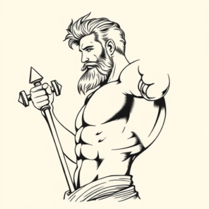 Fine Line Hercules Tattoo