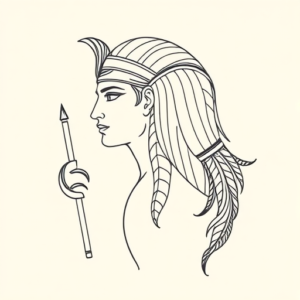 Fine Line Horus Tattoo