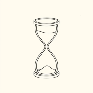 Fine Line Hourglass Tattoo