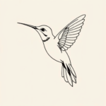 Fine Line Hummingbird Tattoo