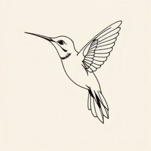 Fine Line Hummingbird Tattoo