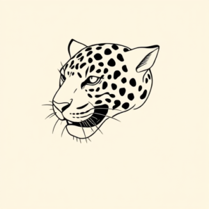 Fine Line Jaguar Tattoo