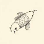 Fine Line Koi Tattoo