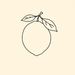 Fine Line Lemon Tattoo