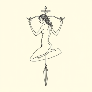 Fine Line Libra Tattoo