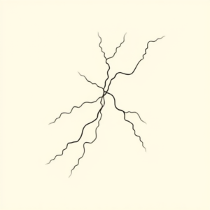 Fine Line Lightning Tattoo