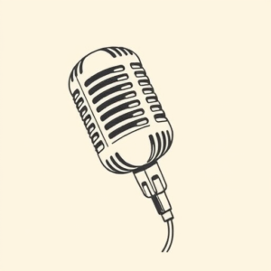 Fine Line Microphone Tattoo