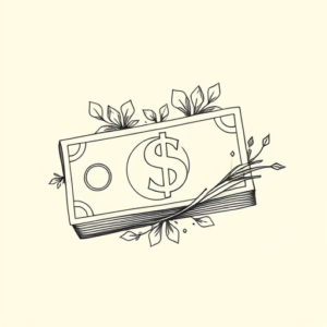 Fine Line Money Tattoo