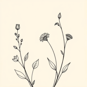 Fine Line Nature Tattoo