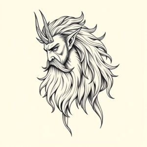 Fine Line Odin Tattoo