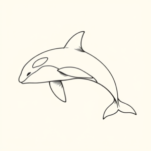 Fine Line Orca Tattoo